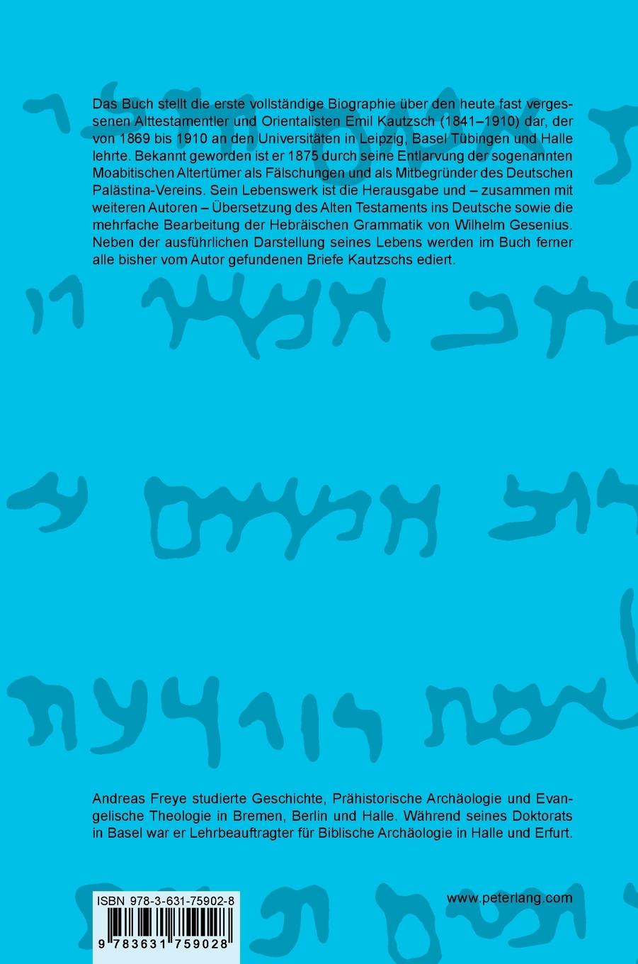 Rückseitencover Emil Kautzsch (1841-1910)