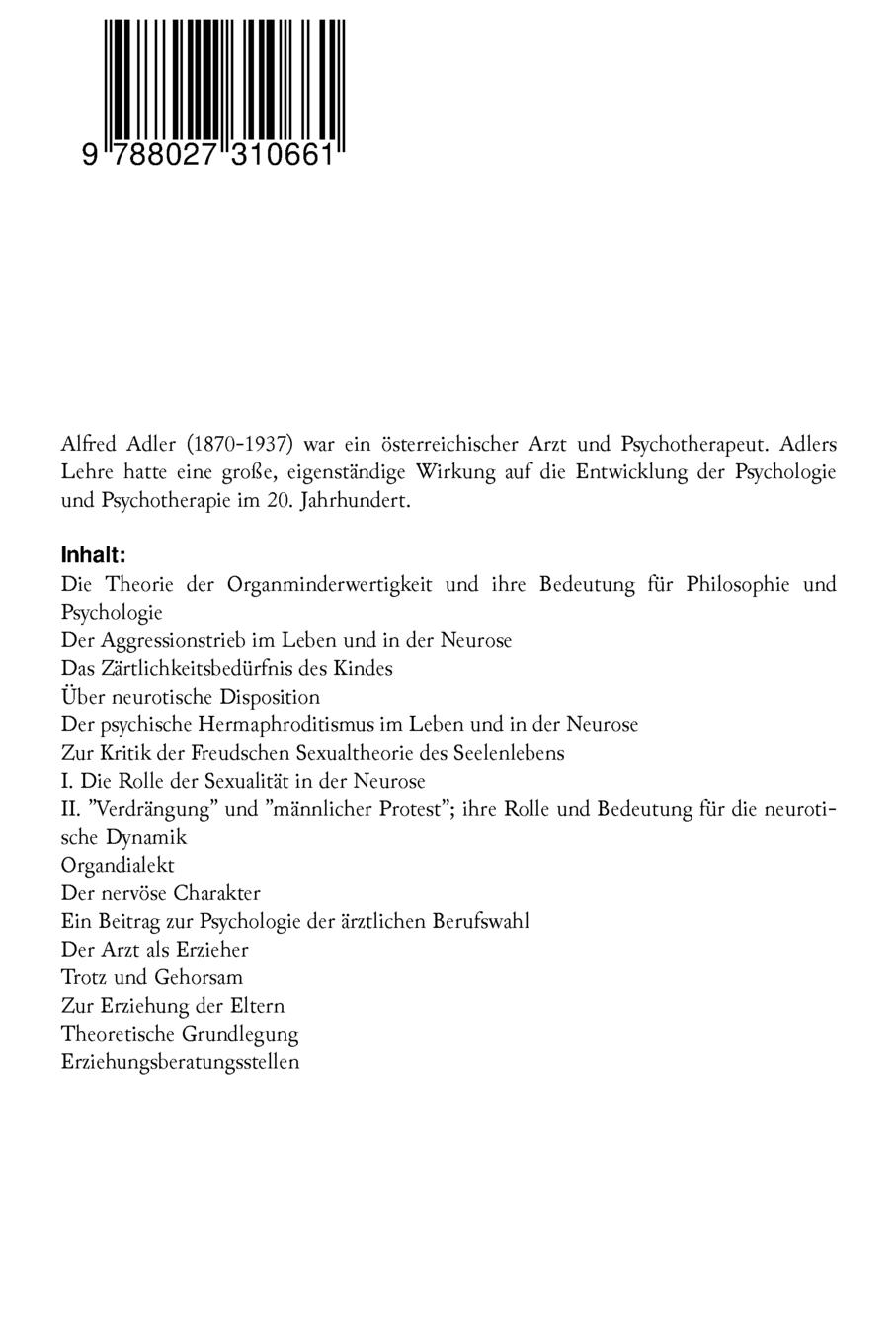 Rückseitencover Alfred Adler