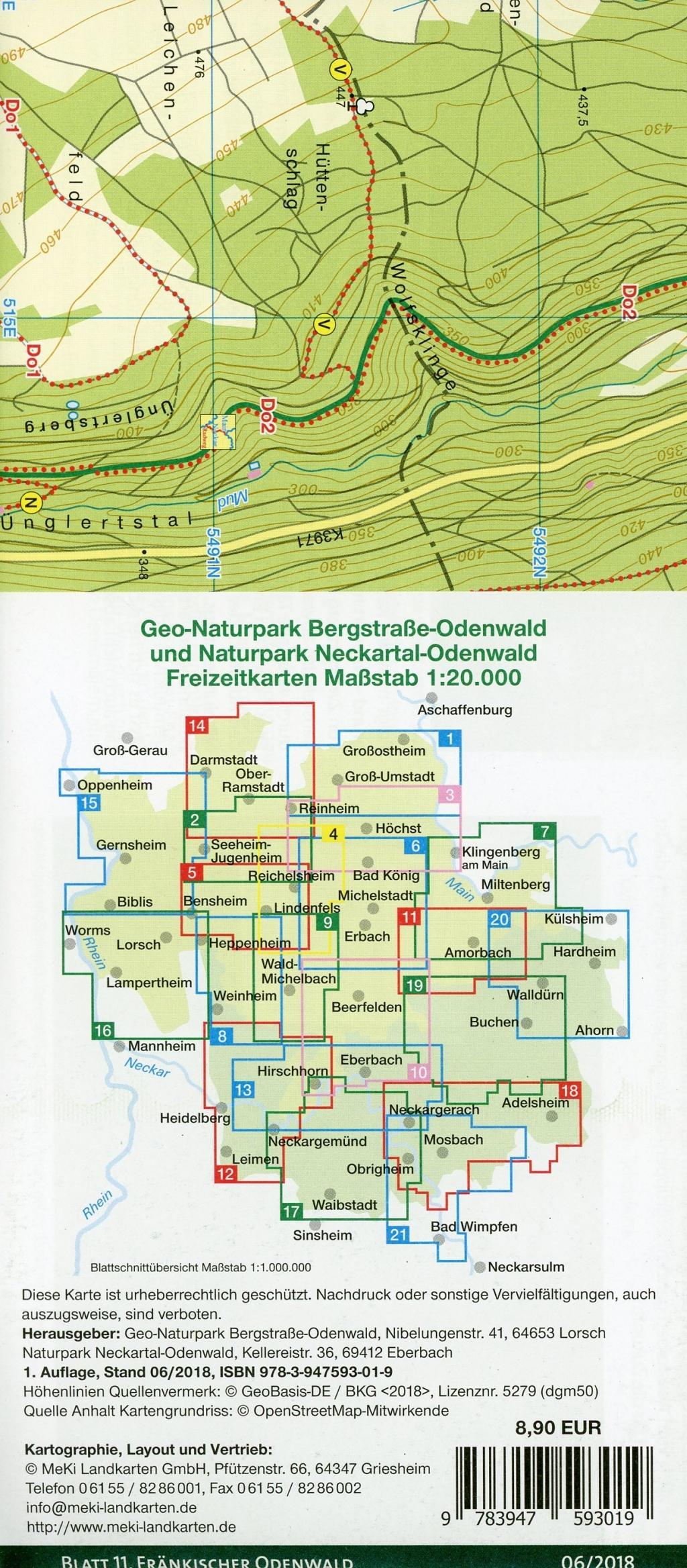 Beispielinhalt (Bild) Fränkischer Odenwald 1:20.000