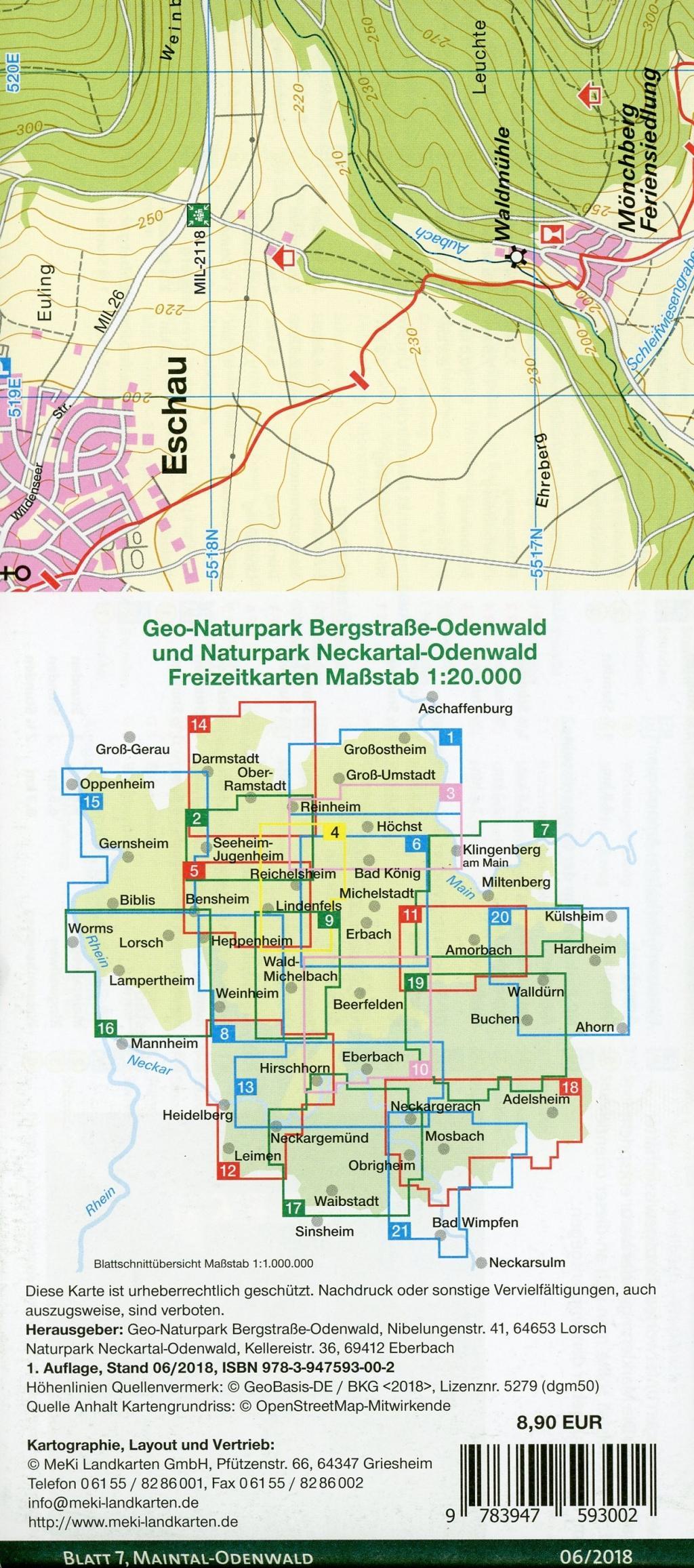 Beispielinhalt (Bild) Maintal-Odenwald 1:20.000