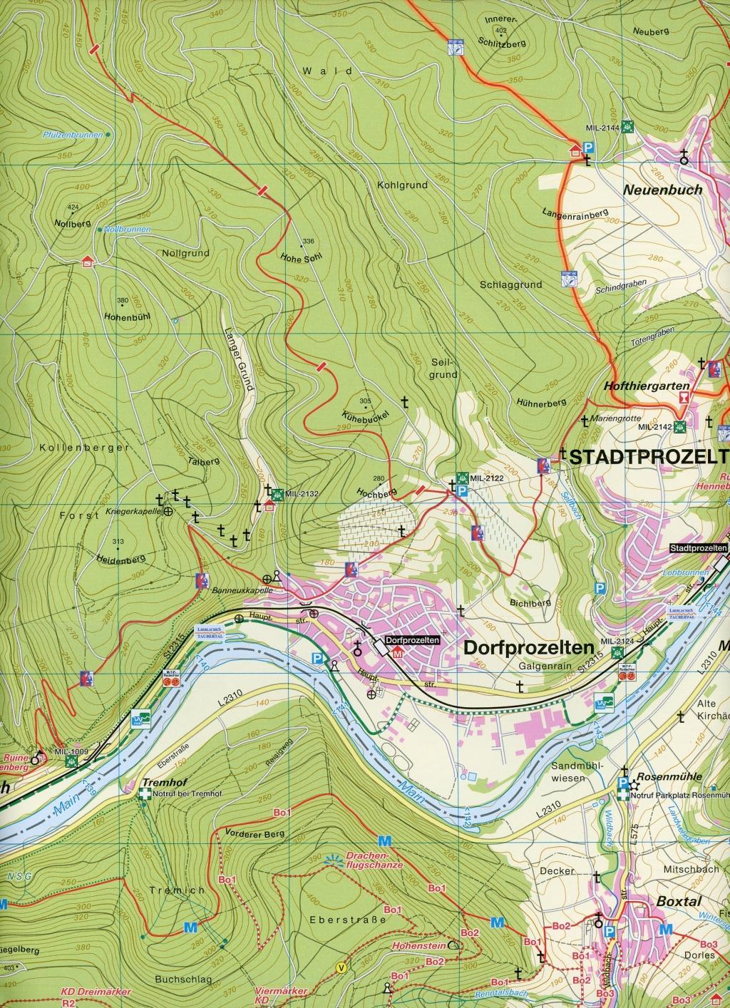 Beispielinhalt (Bild) Maintal-Odenwald 1:20.000