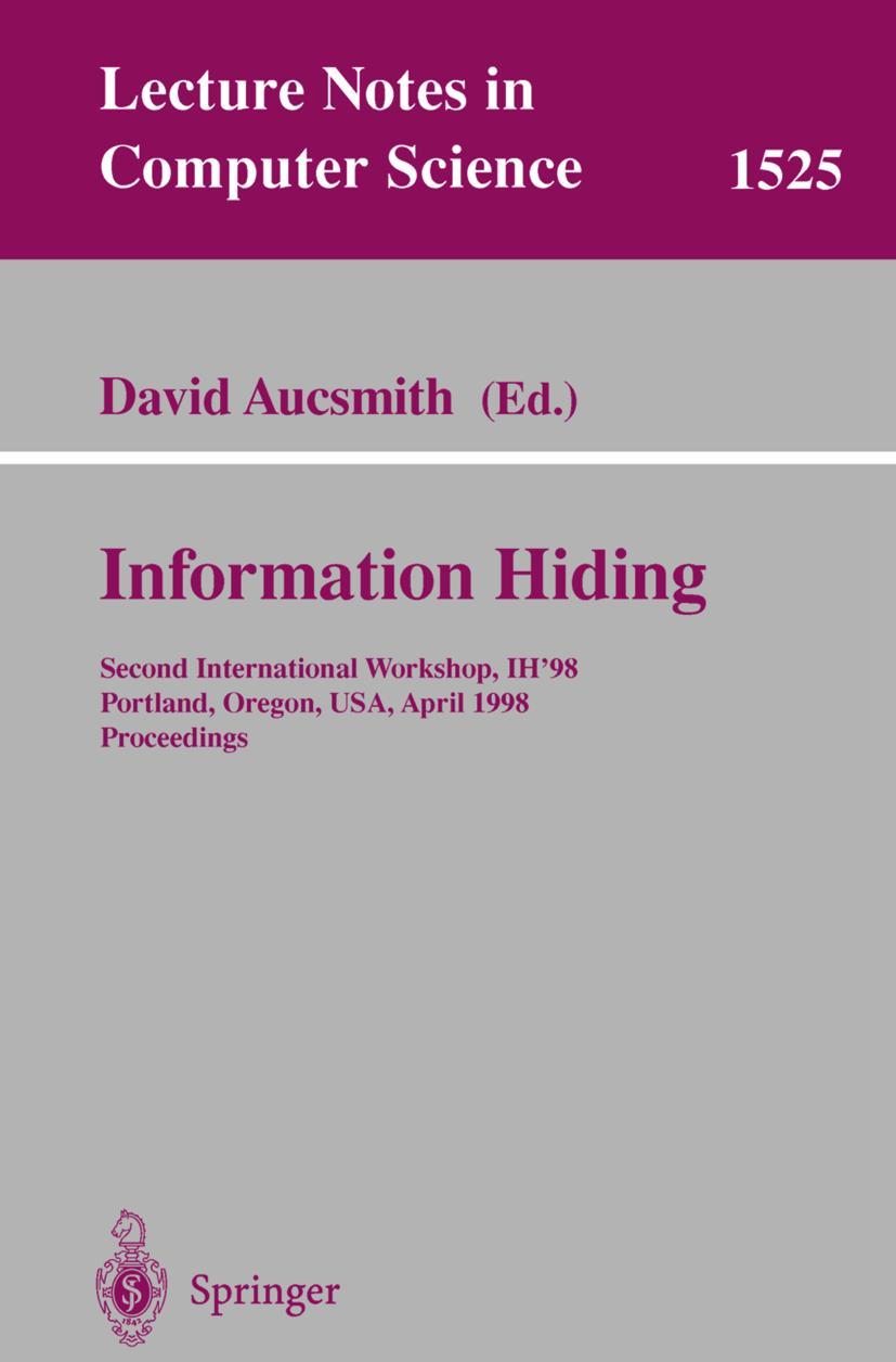 Vorderes Coverbild Information Hiding