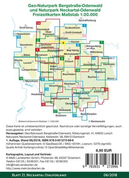 Beispielinhalt (Bild) Neckartal-Stauferland 1:20.000