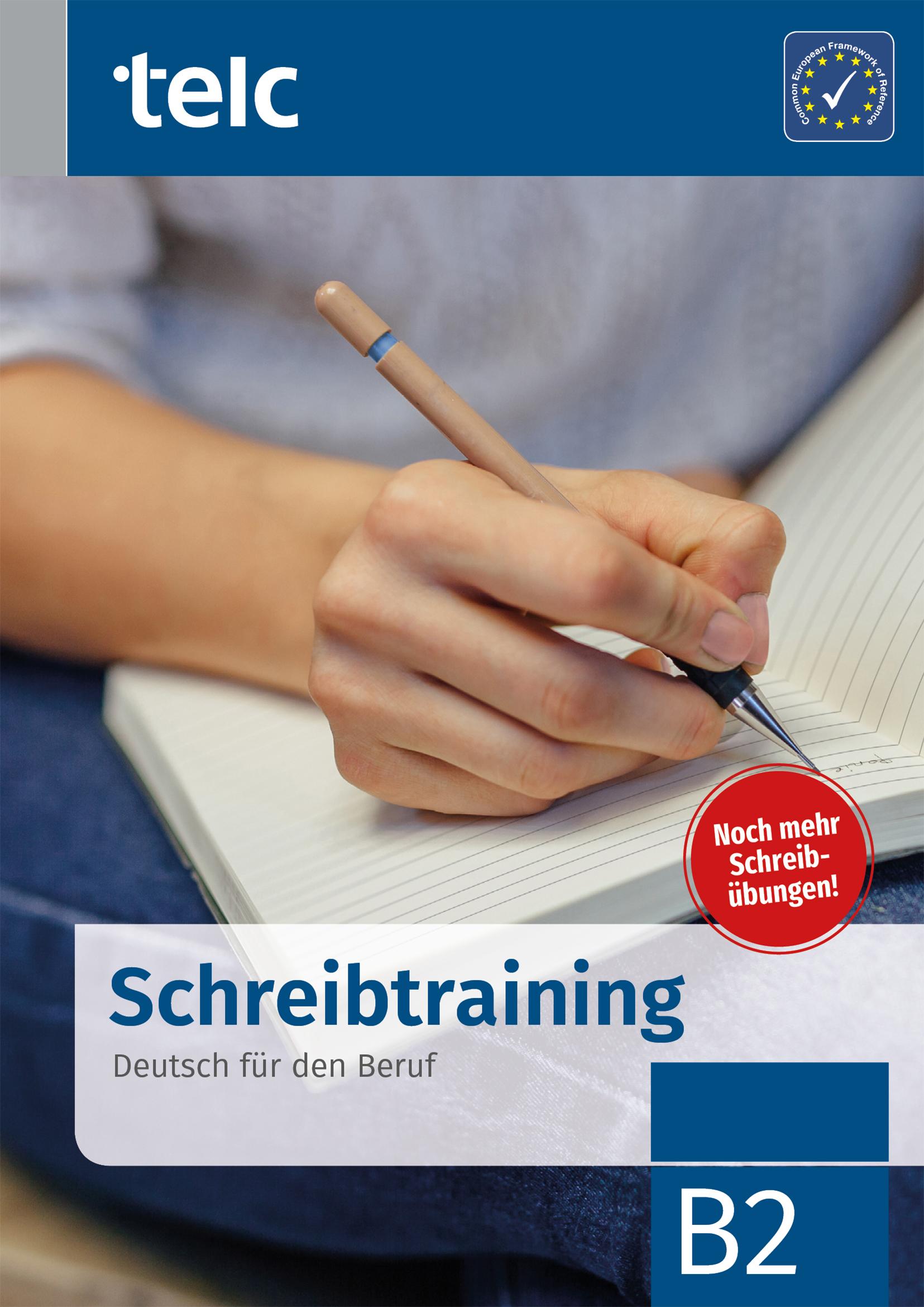 Vorderes Coverbild Schreibtraining. Deutsch für den Beruf B2