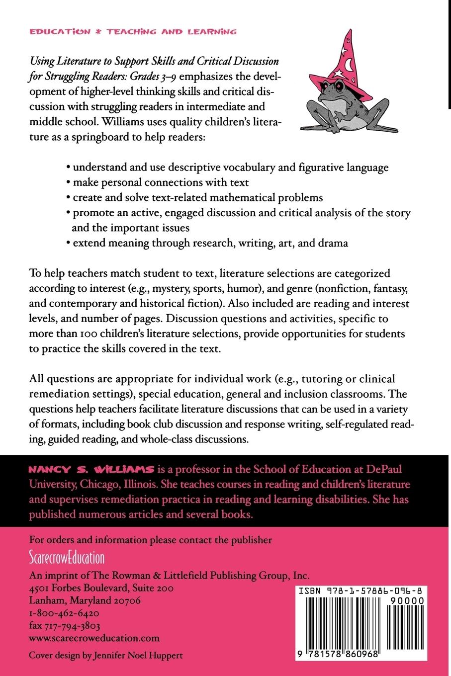 Rückseitencover Using Literature to Support Skills and Critical Discussion for Struggling Readers