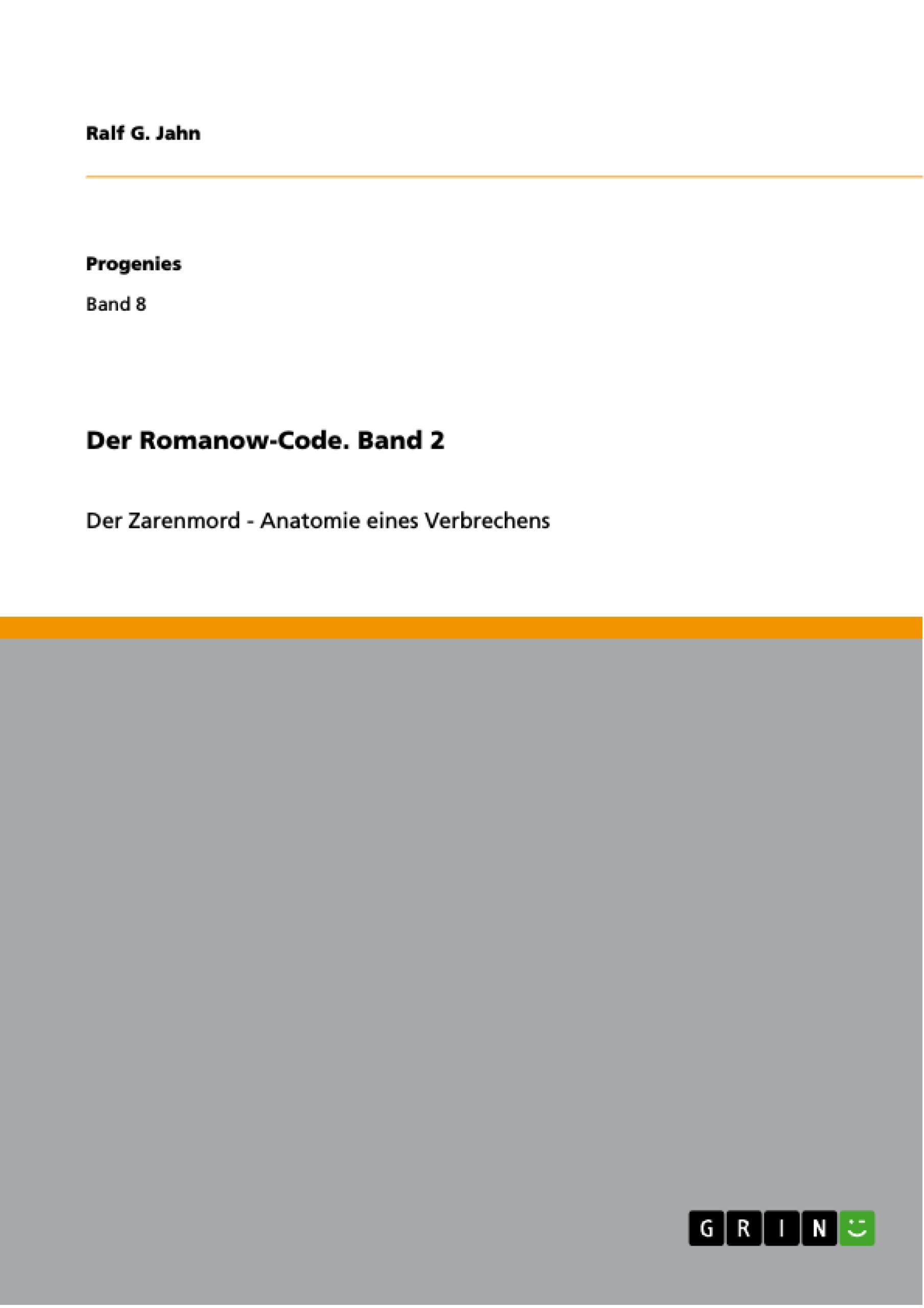 Vorderes Coverbild Der Romanow-Code. Band 2