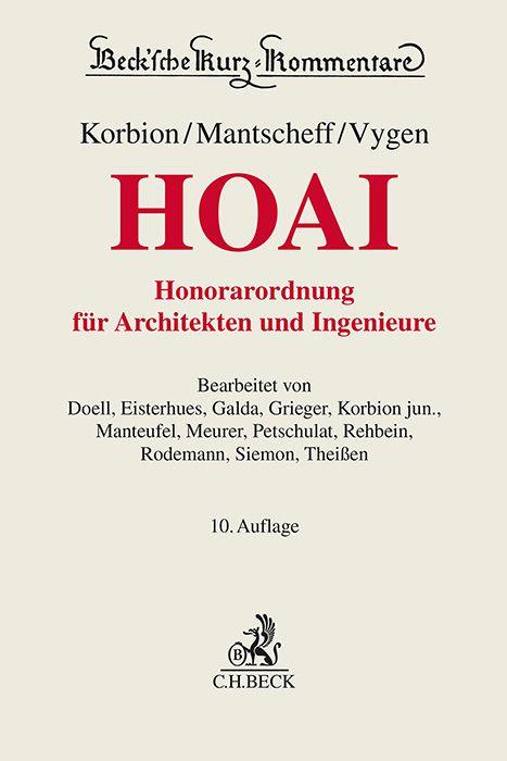Vorderes Coverbild Honorarordnung für Architekten und Ingenieure (HOAI)