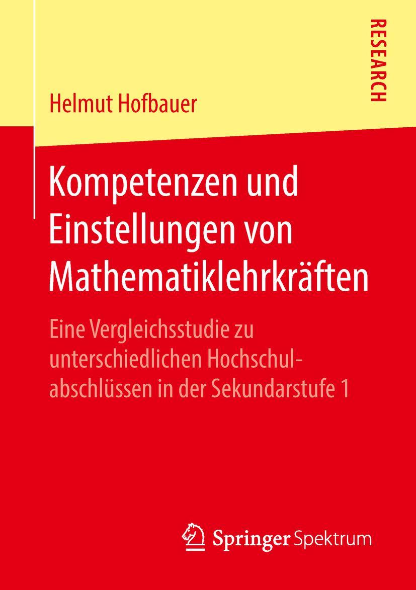 Vorderes Coverbild Kompetenzen und Einstellungen von Mathematiklehrkräften