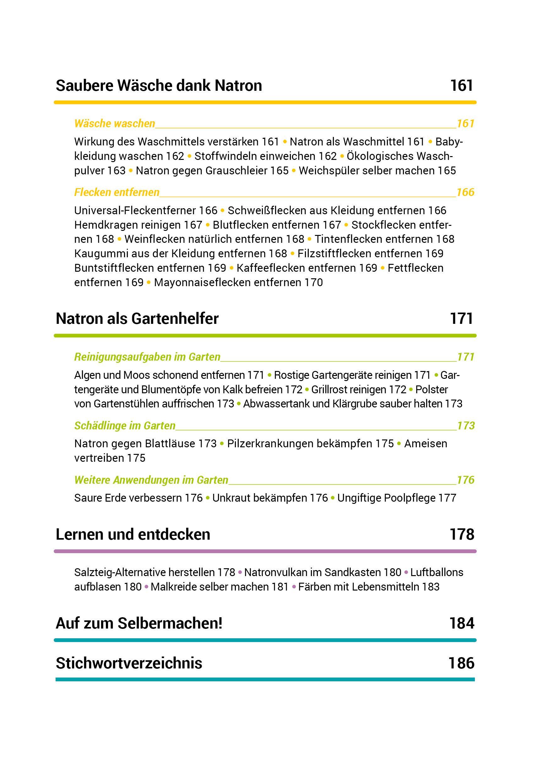 Beispielinhalt (Bild) Das Natron-Handbuch