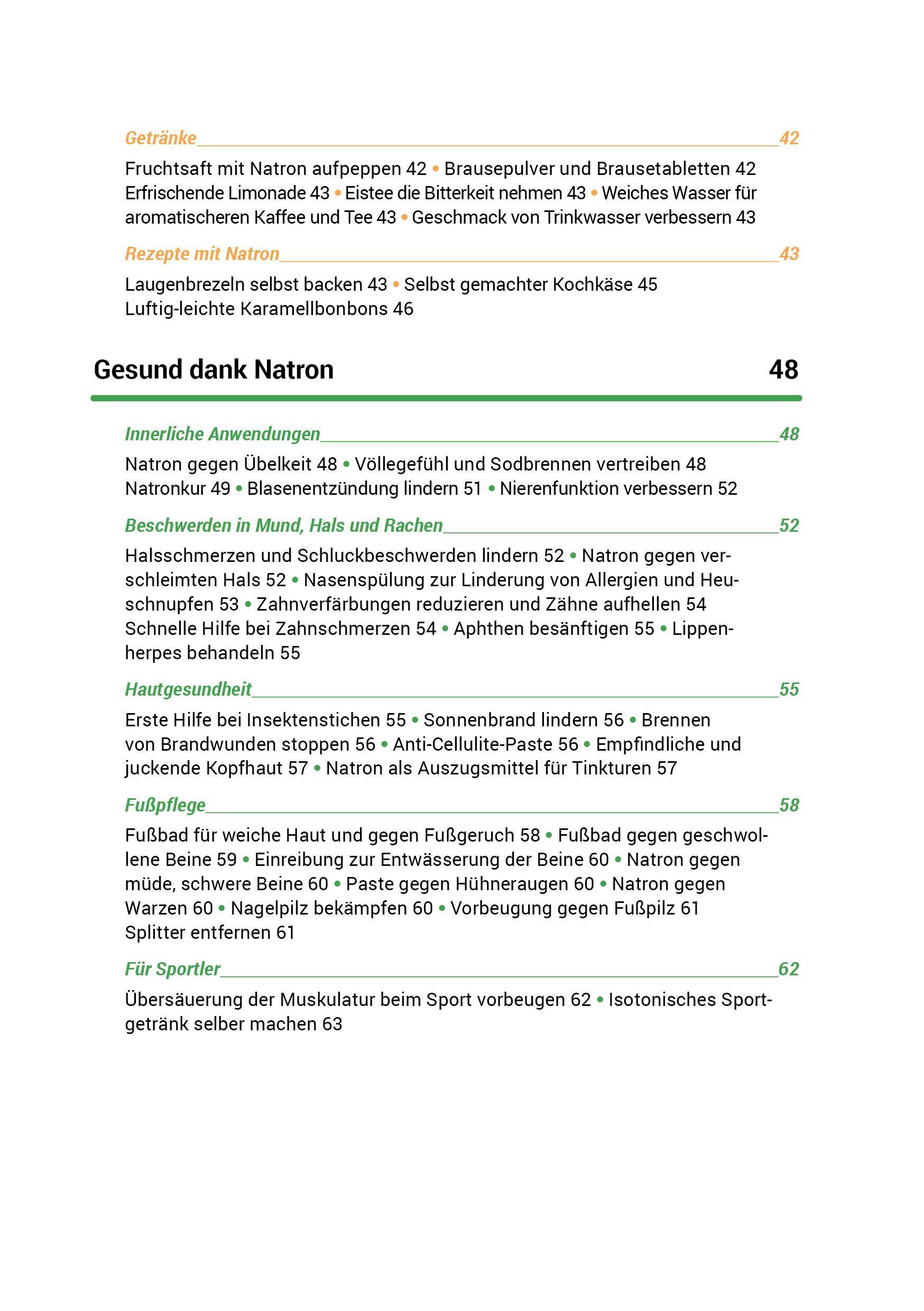Beispielinhalt (Bild) Das Natron-Handbuch