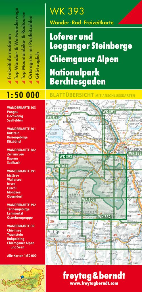 Rückseitencover Loferer - Leogang - Steinberge - Berchtesgarden 1 : 50 000 Wanderkarte