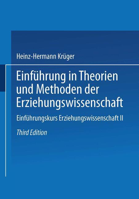 Vorderes Coverbild Einführung in Theorien und Methoden der Erziehungswissenschaft