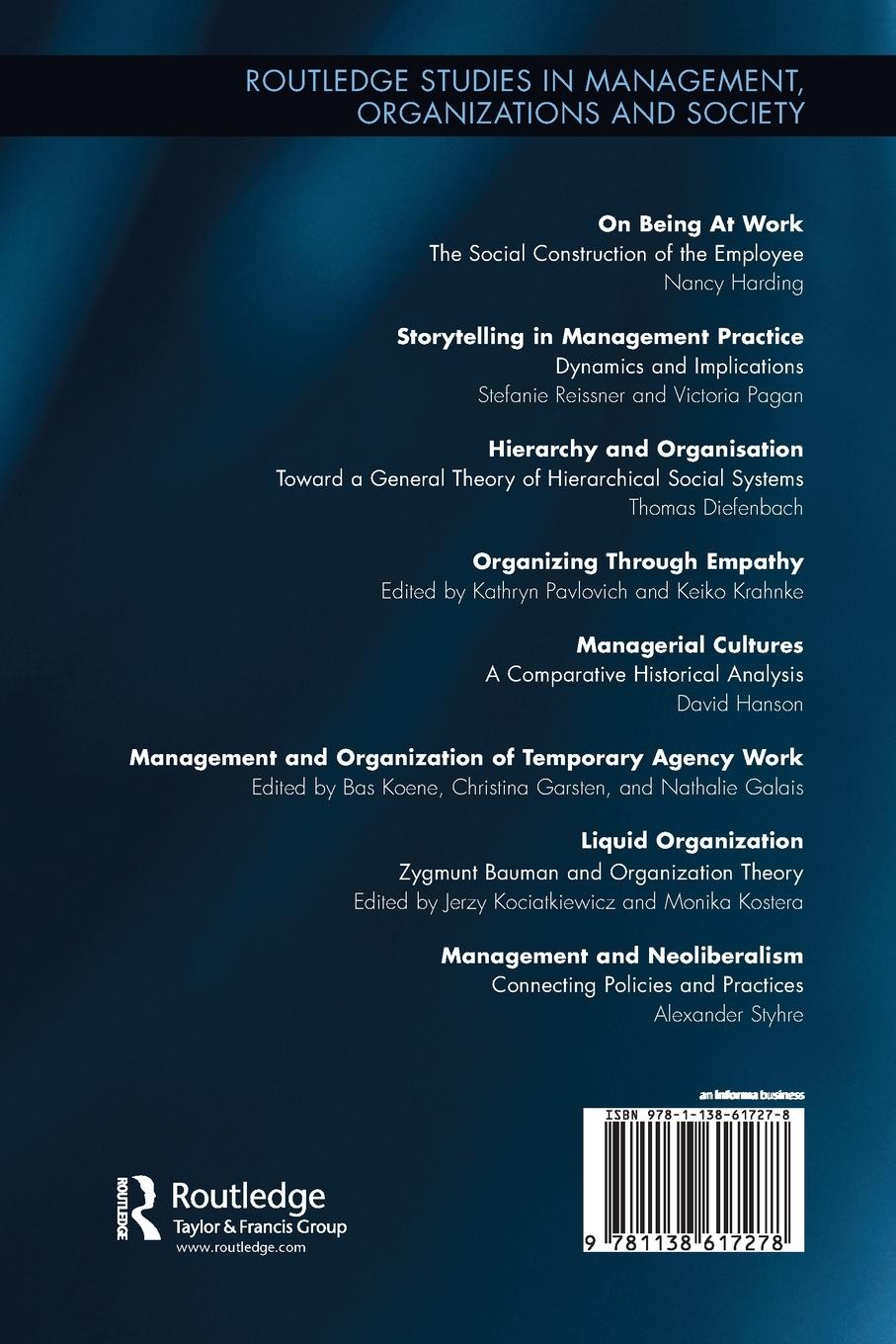 Rückseitencover Management and Neoliberalism