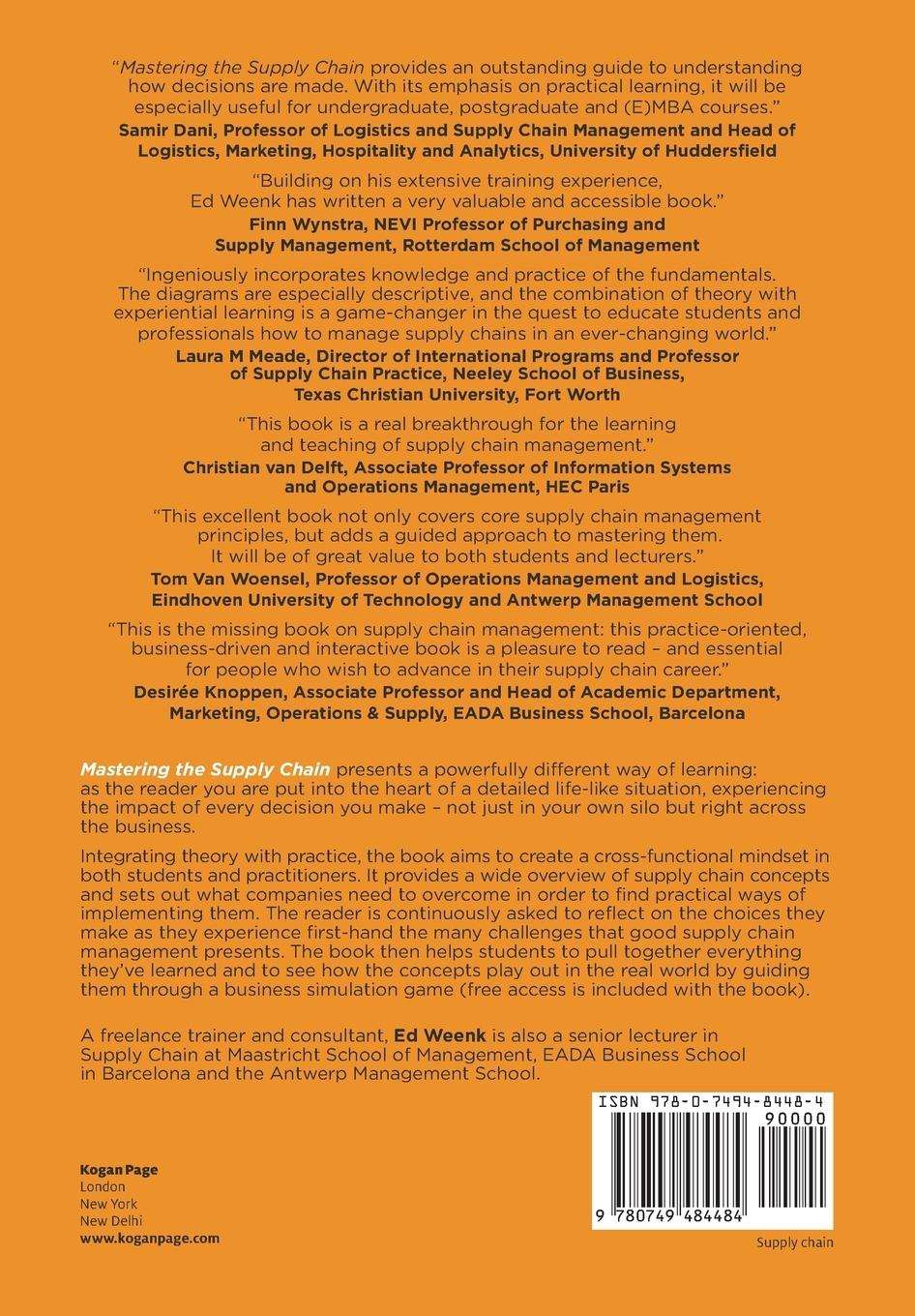Rückseitencover Mastering the Supply Chain