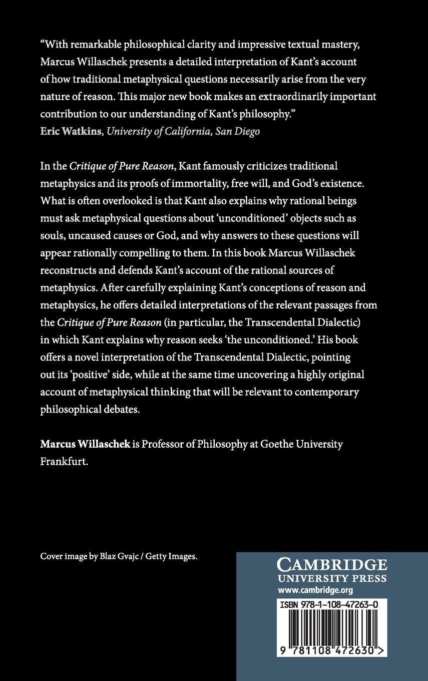 Rückseitencover Kant on the Sources of Metaphysics