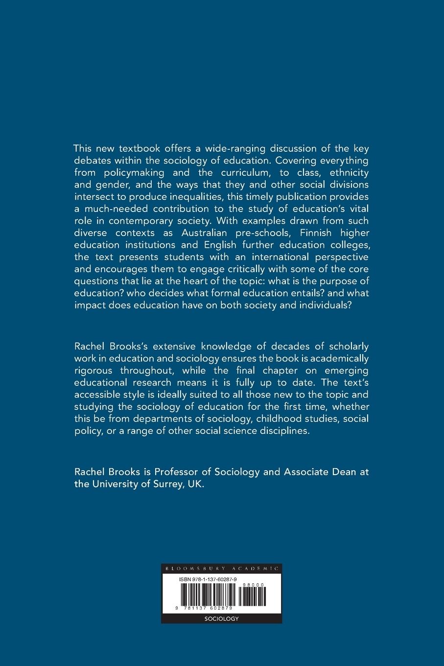 Rückseitencover Education and Society