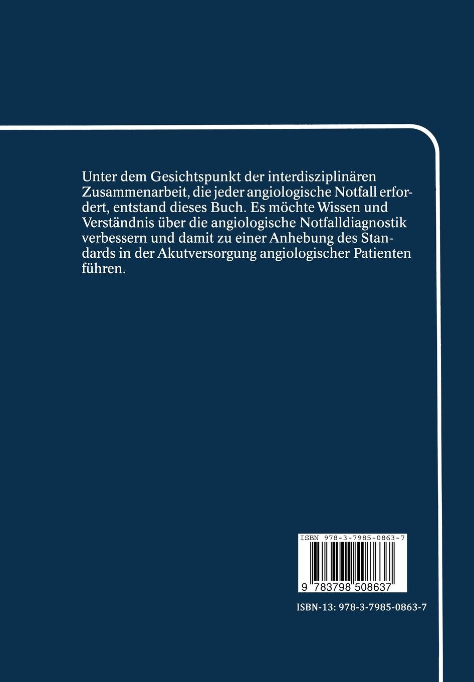 Rückseitencover Angiologische Notfälle