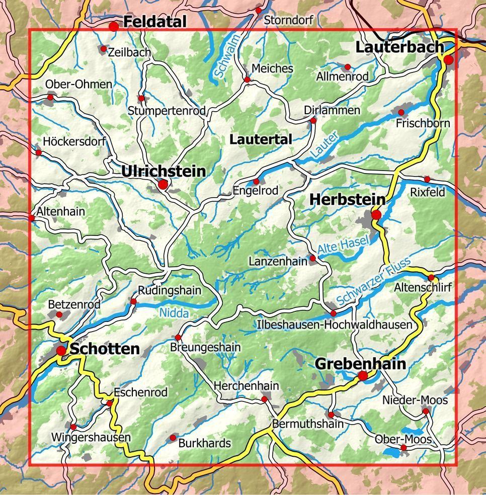 Beispielinhalt (Bild) Hoher Vogelsberg 1 : 25 000