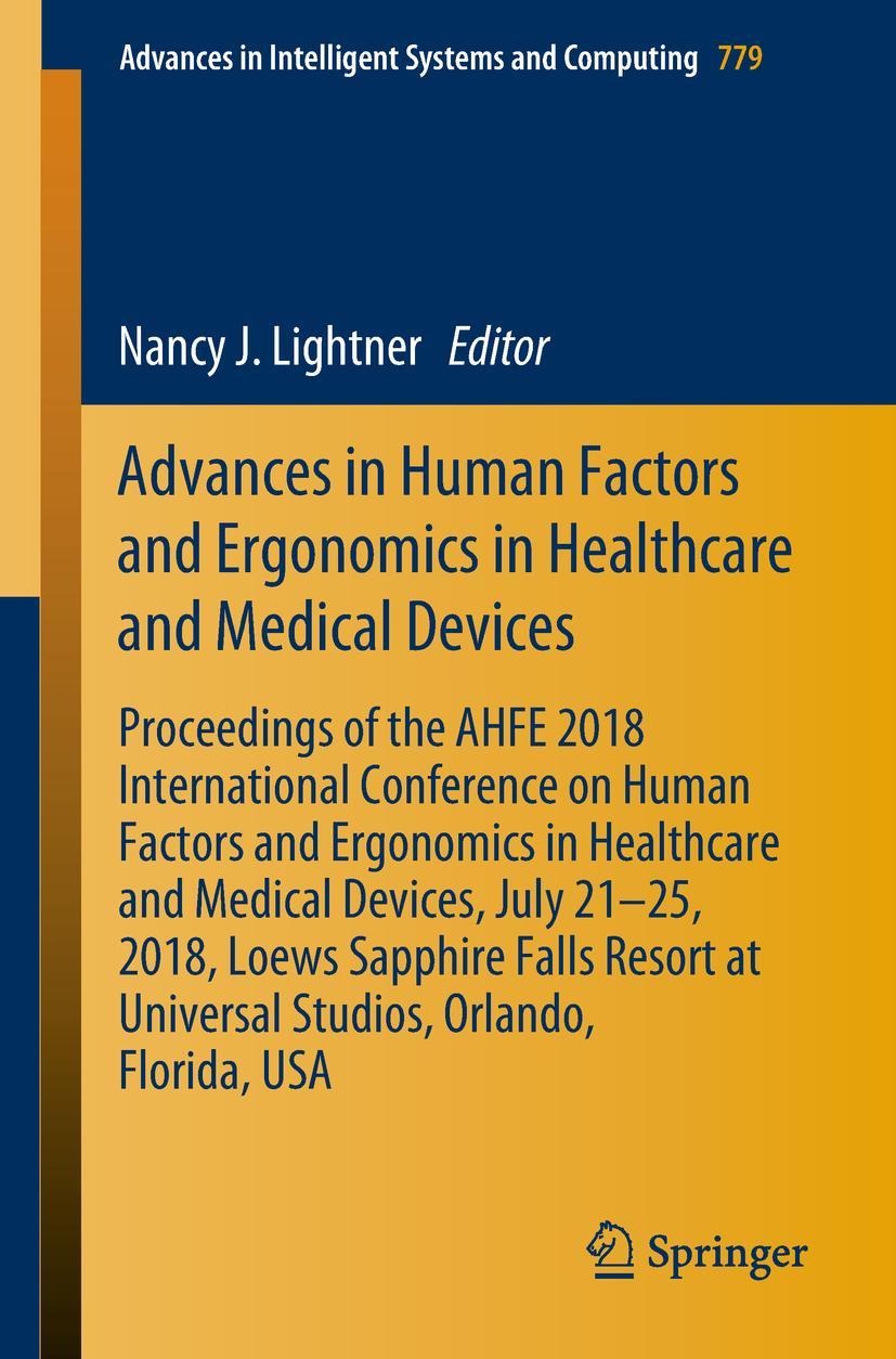 Vorderes Coverbild Advances in Human Factors and Ergonomics in Healthcare and Medical Devices