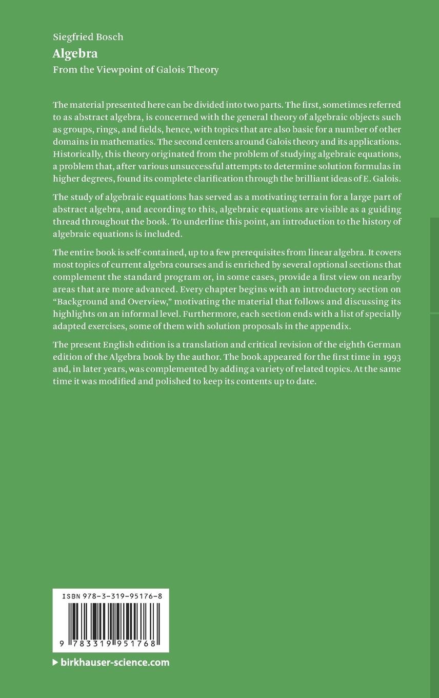 Rückseitencover Algebra