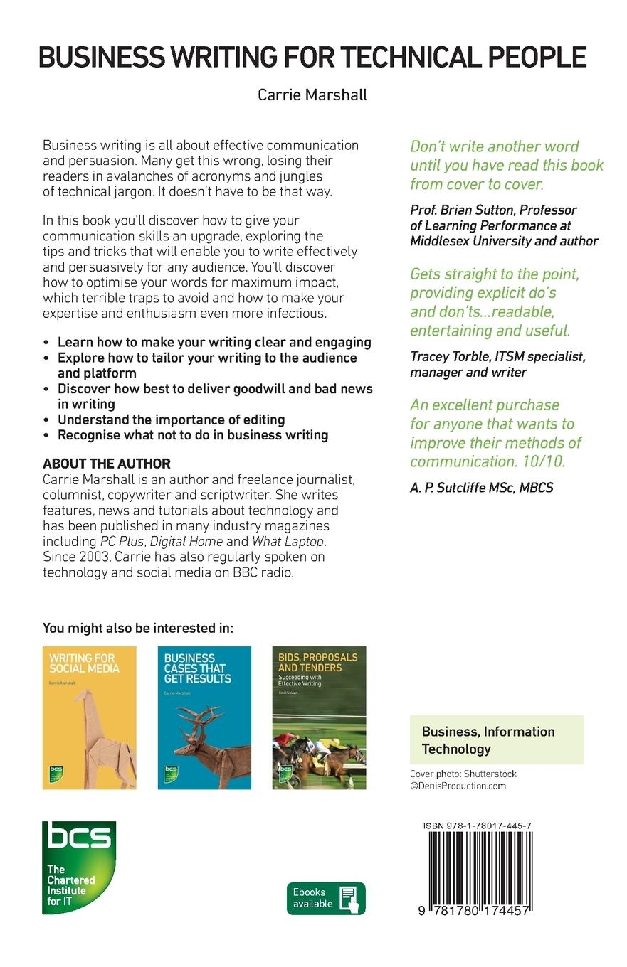 Rückseitencover Business Writing for Technical People