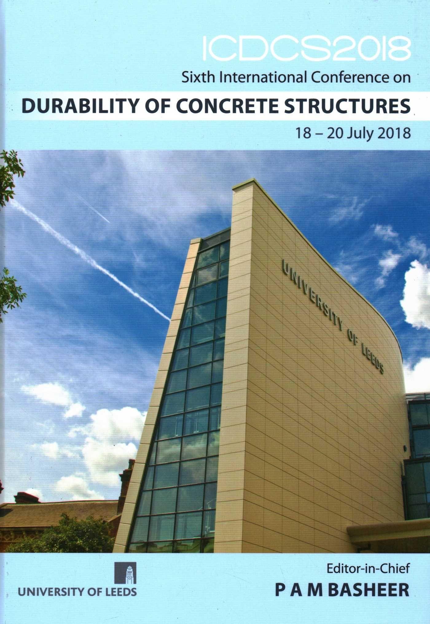 Vorderes Coverbild Icdcs 2018, Sixth International Conference on Durability of Concrete Structures