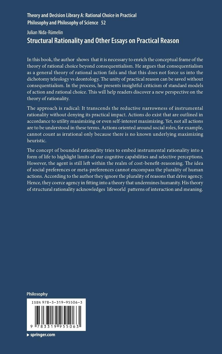 Rückseitencover Structural Rationality and Other Essays on Practical Reason