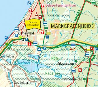 Beispielinhalt (Bild) Hansestadt Rostock, Ostseebäder Kühlungsborn, Warnemünde, Graal-Müritz 1:50 000