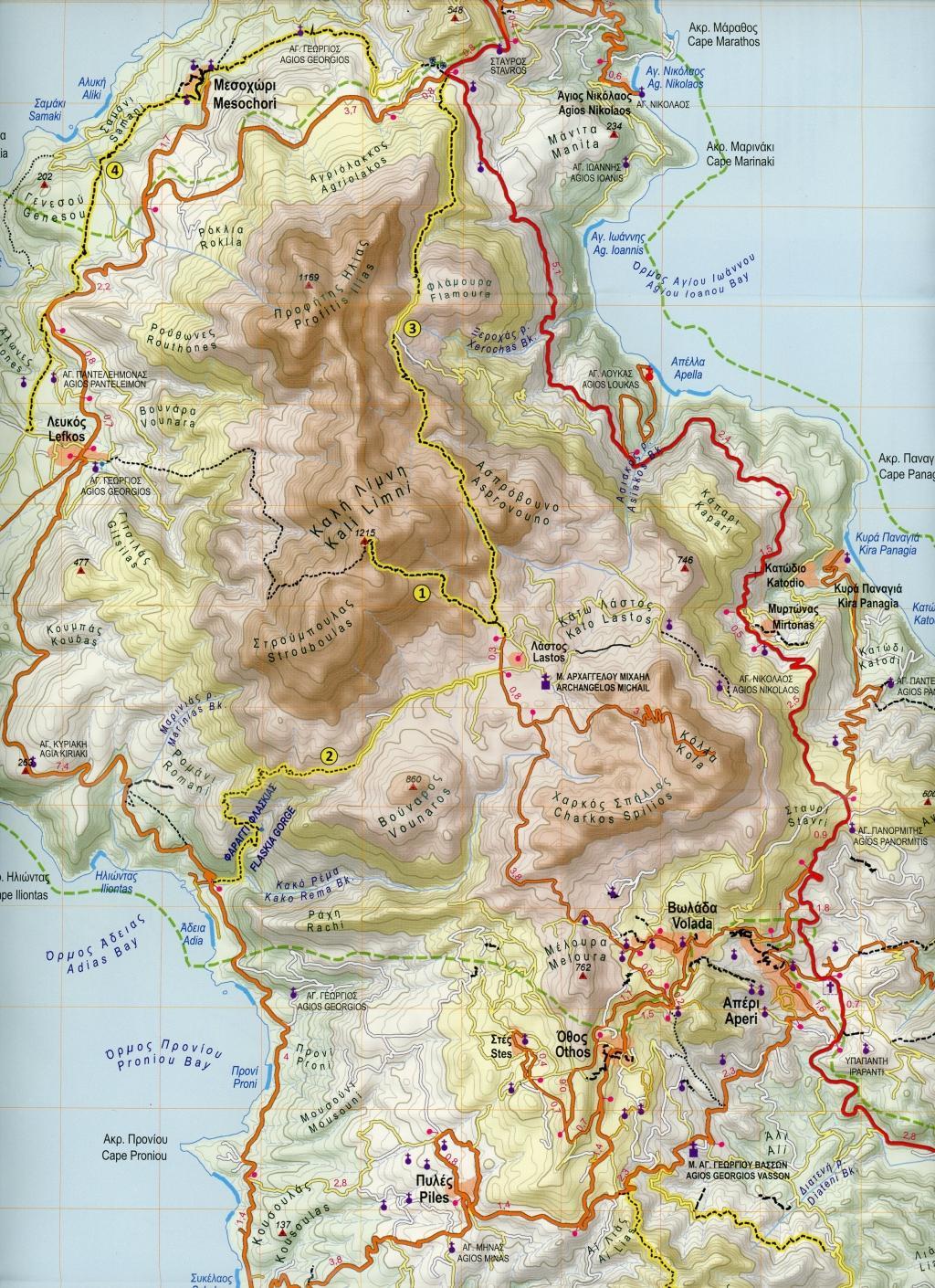 Beispielinhalt (Bild) Wanderkarte Karpathos 1 : 43.000
