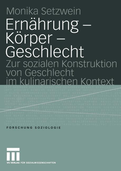 Vorderes Coverbild Ernährung - Körper - Geschlecht