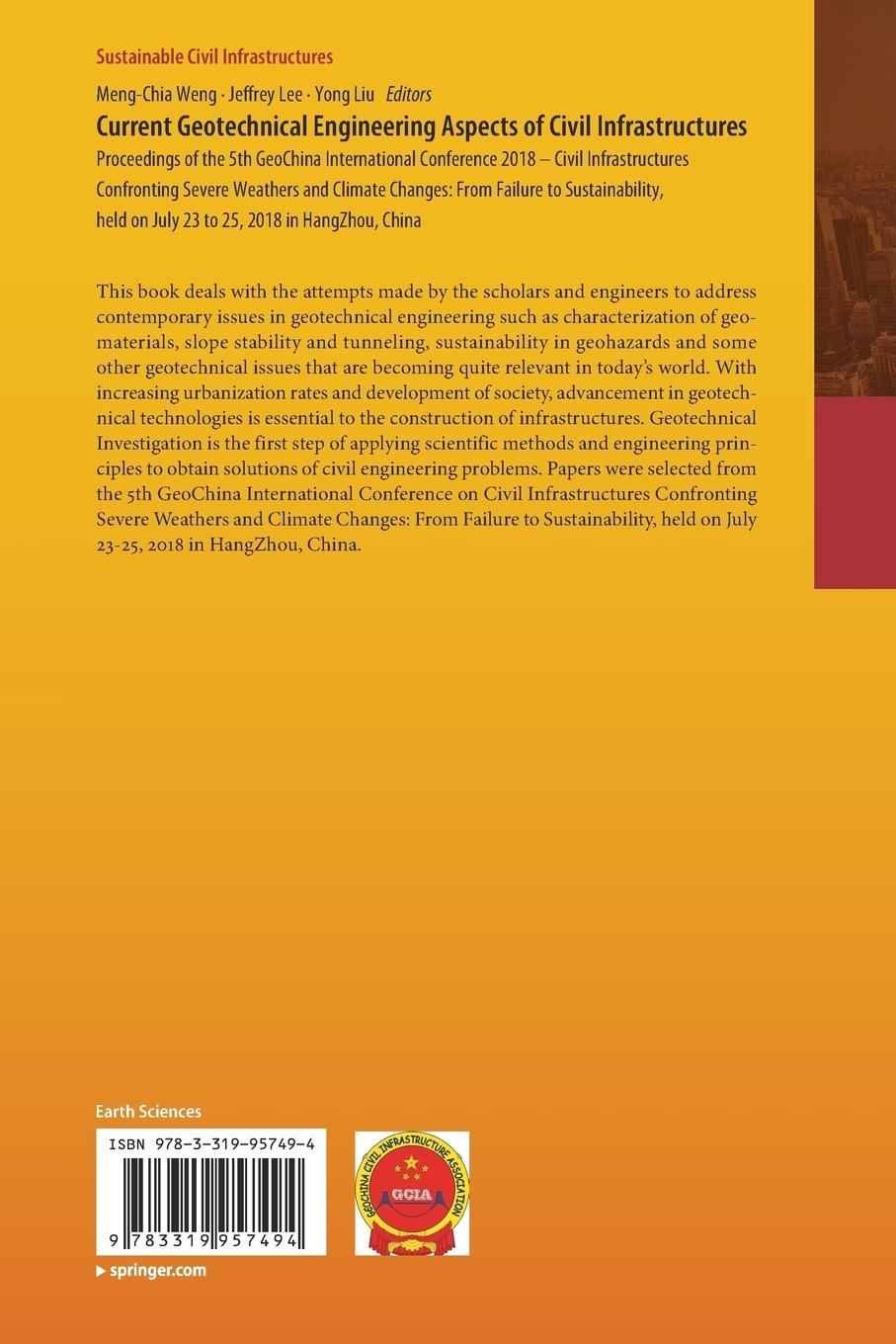 Rückseitencover Current Geotechnical Engineering Aspects of Civil Infrastructures