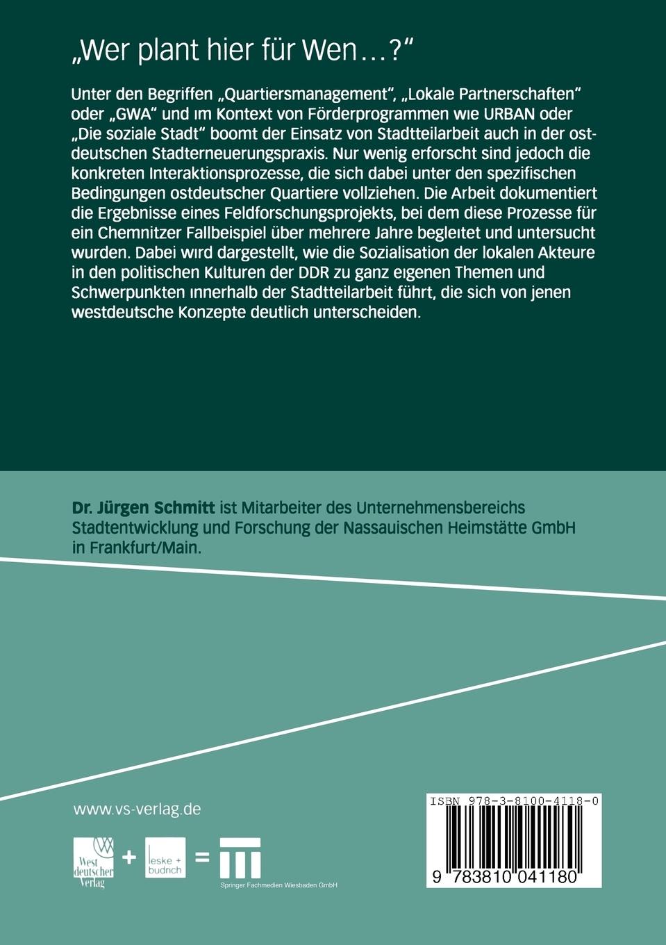 Rückseitencover "Wer plant hier für Wen...?"