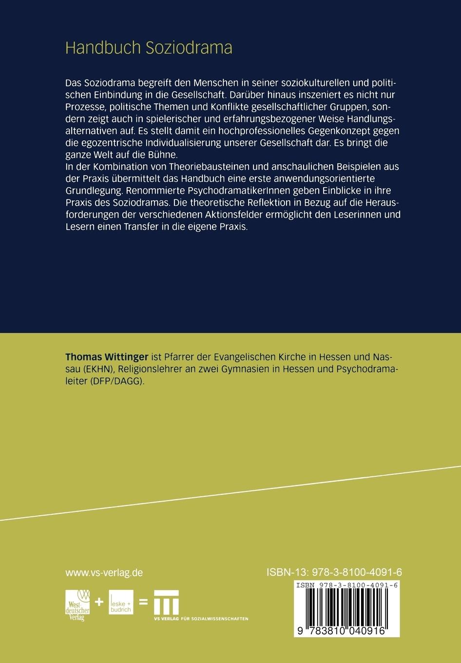 Rückseitencover Handbuch Soziodrama