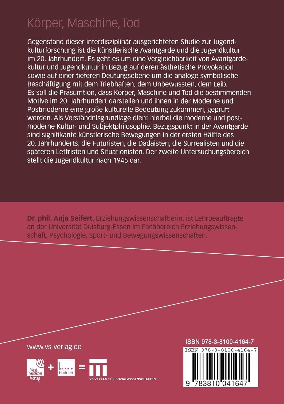 Rückseitencover Körper, Maschine, Tod