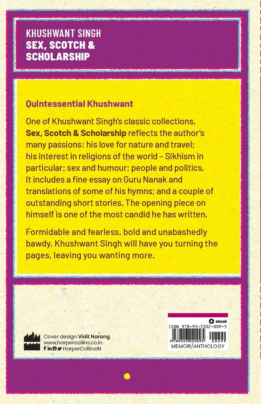 Rückseitencover Sex, Scotch and Scholarship