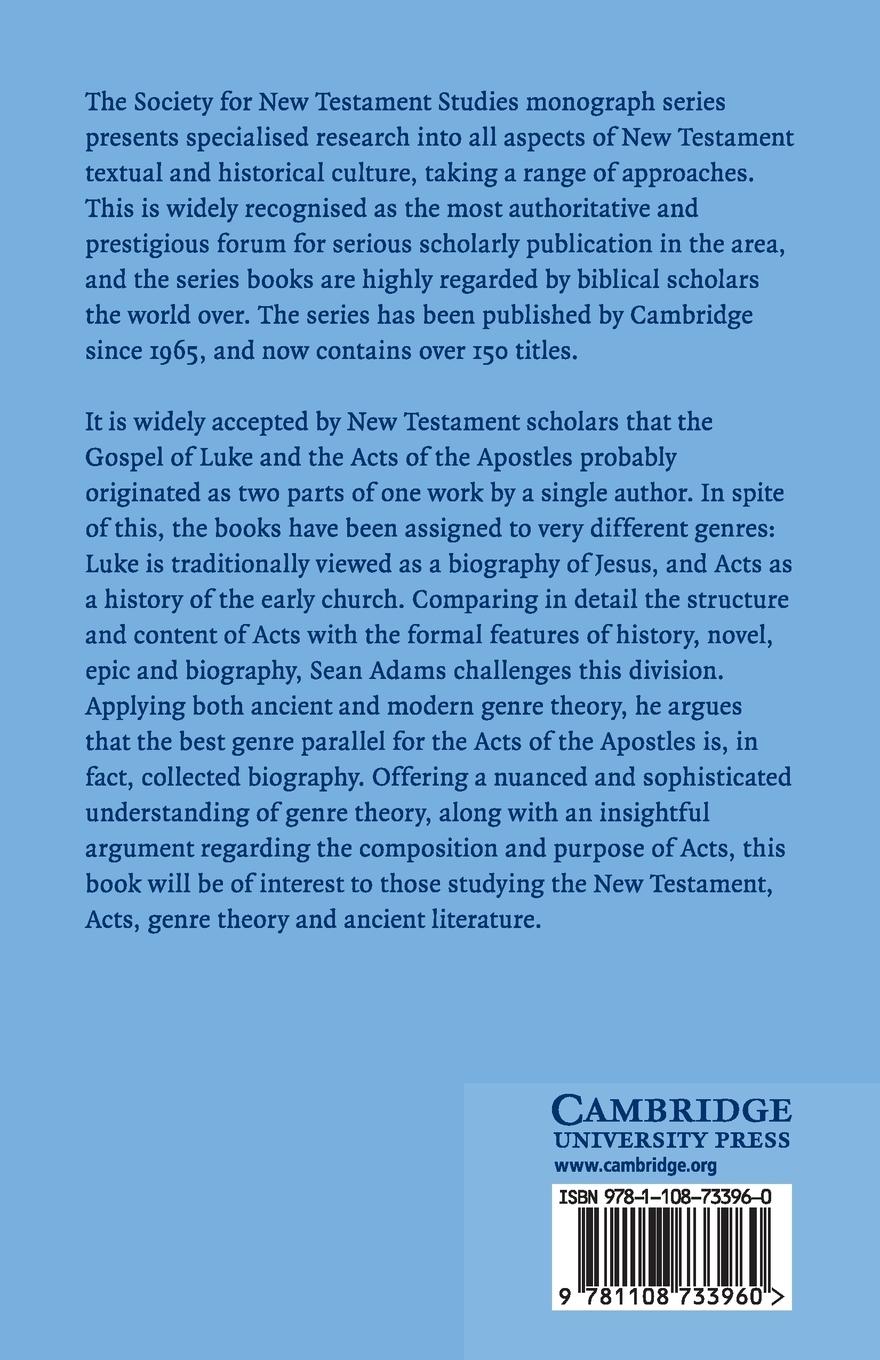 Rückseitencover The Genre of Acts and Collected Biography