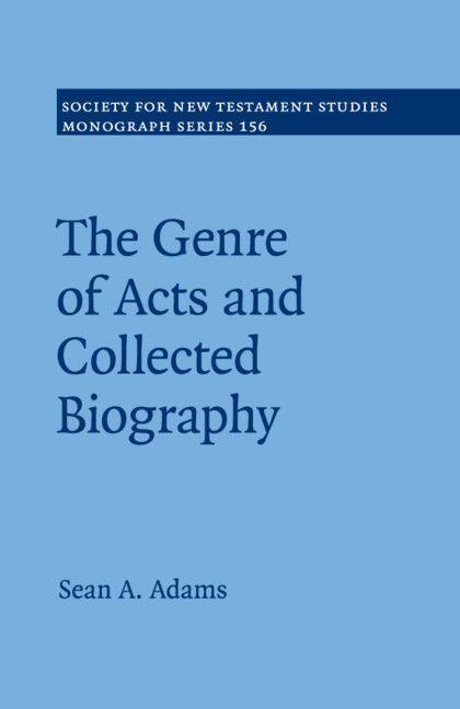 Vorderes Coverbild The Genre of Acts and Collected Biography