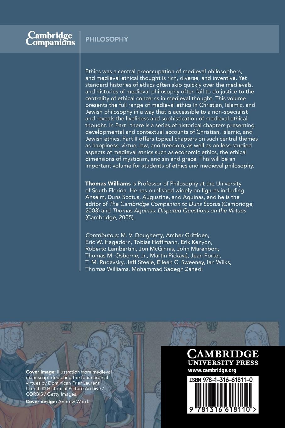 Rückseitencover The Cambridge Companion to Medieval Ethics