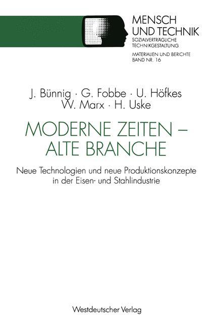 Vorderes Coverbild Moderne Zeiten - alte Branche