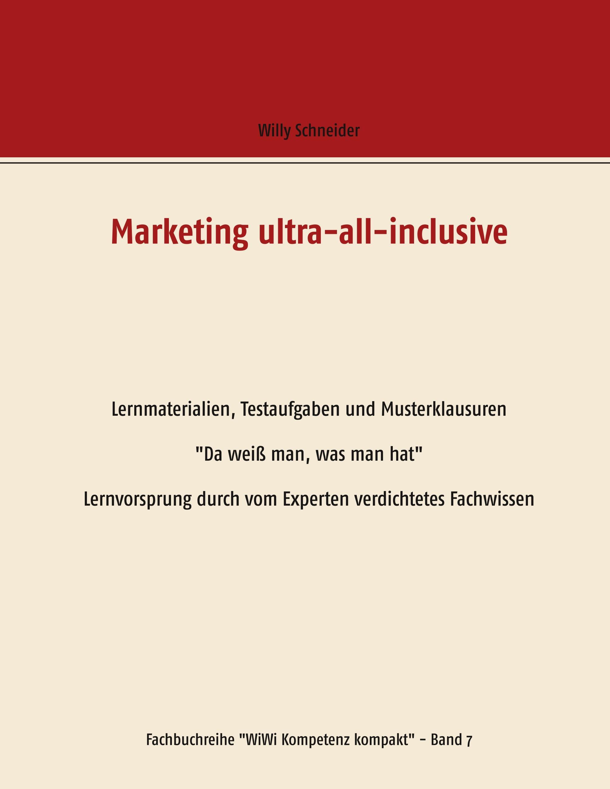 Vorderes Coverbild Marketing ultra-all-inclusive -  Lernmaterialien, Testaufgaben und Musterklausuren