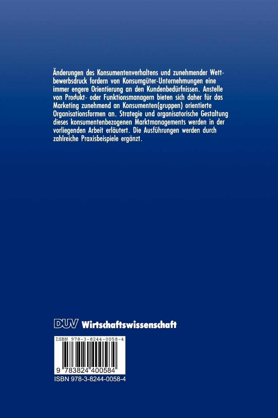 Rückseitencover Konsumentenbezogenes Marktmanagement