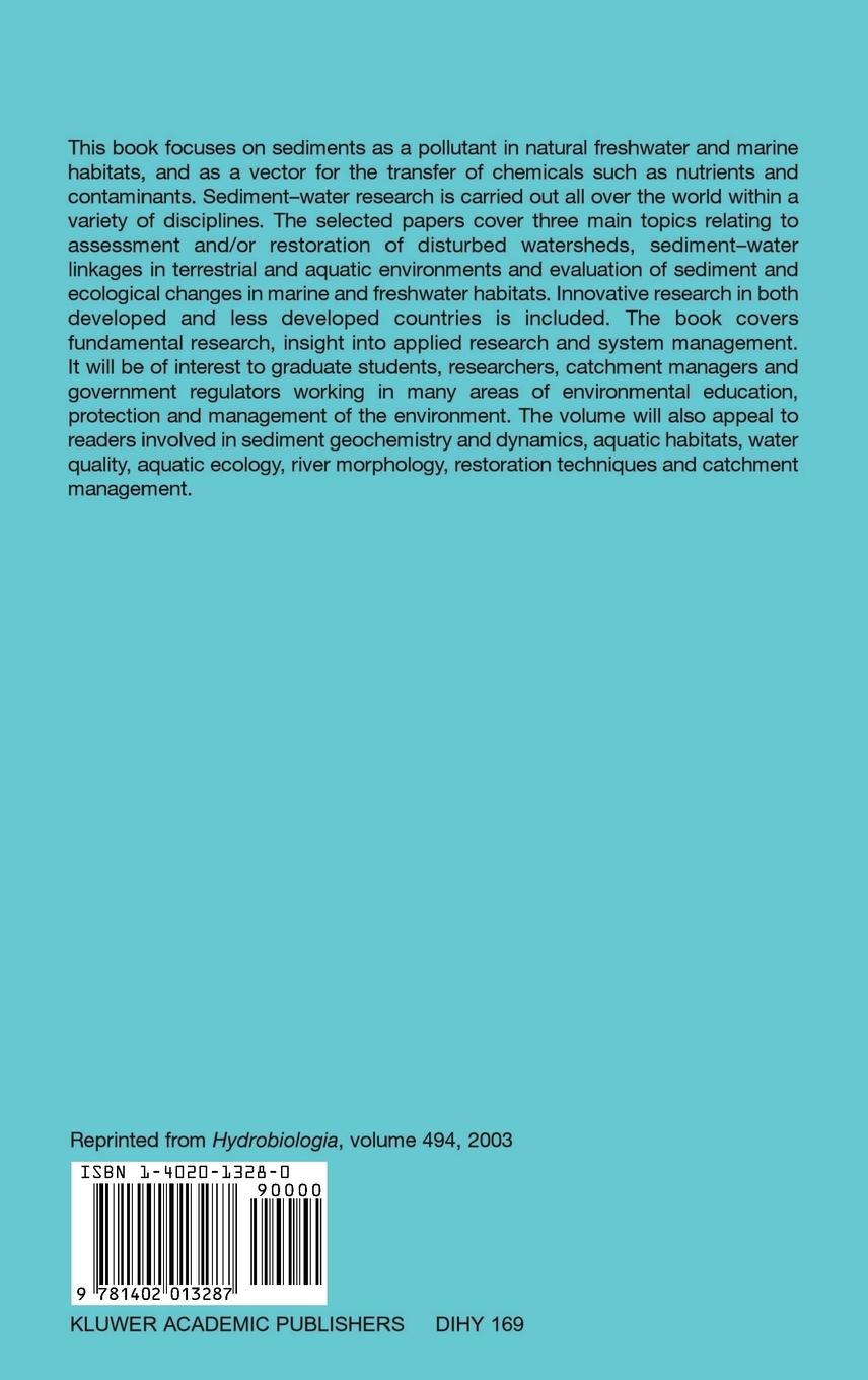 Rückseitencover The Interactions between Sediments and Water