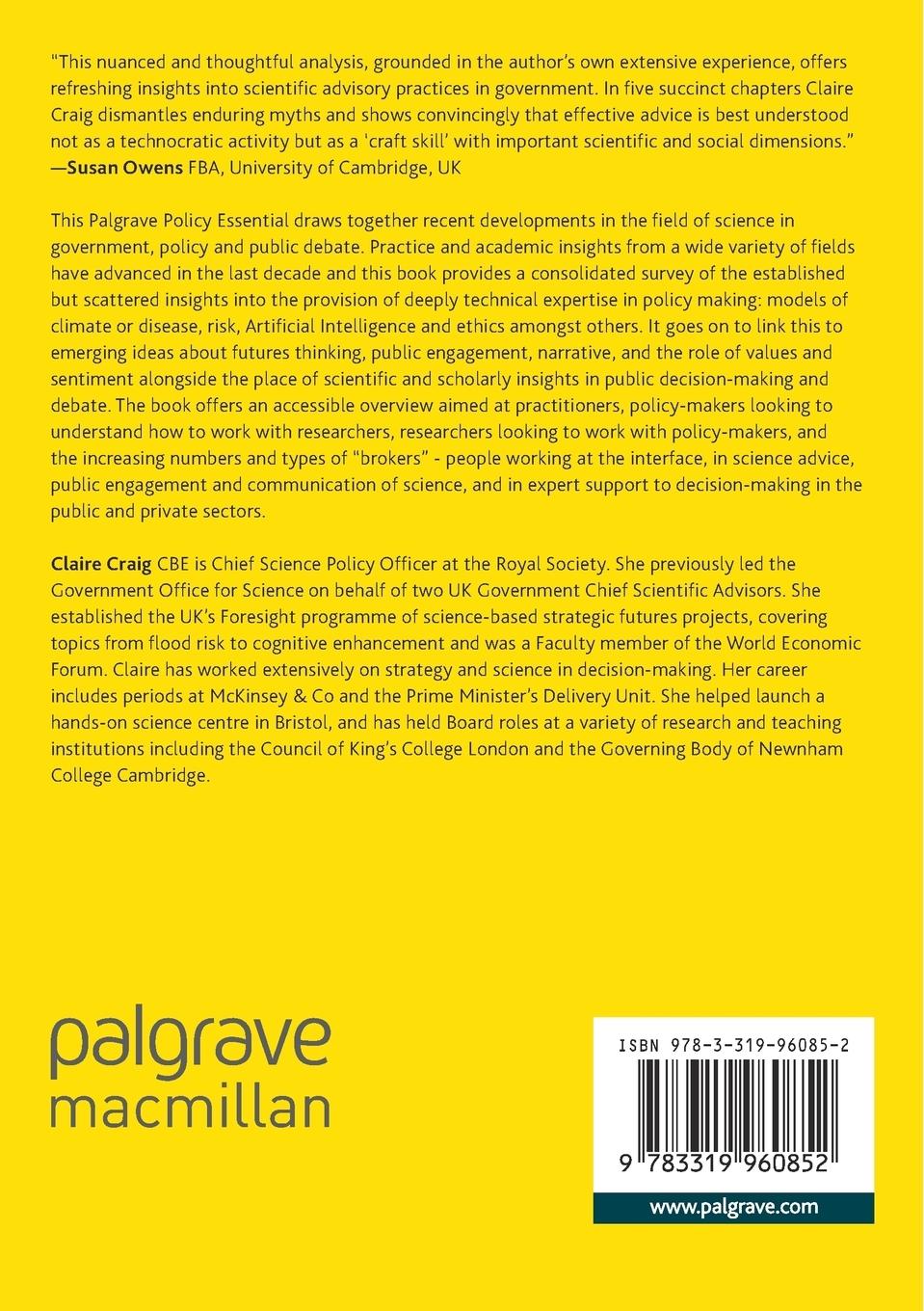 Rückseitencover How Does Government Listen to Scientists?