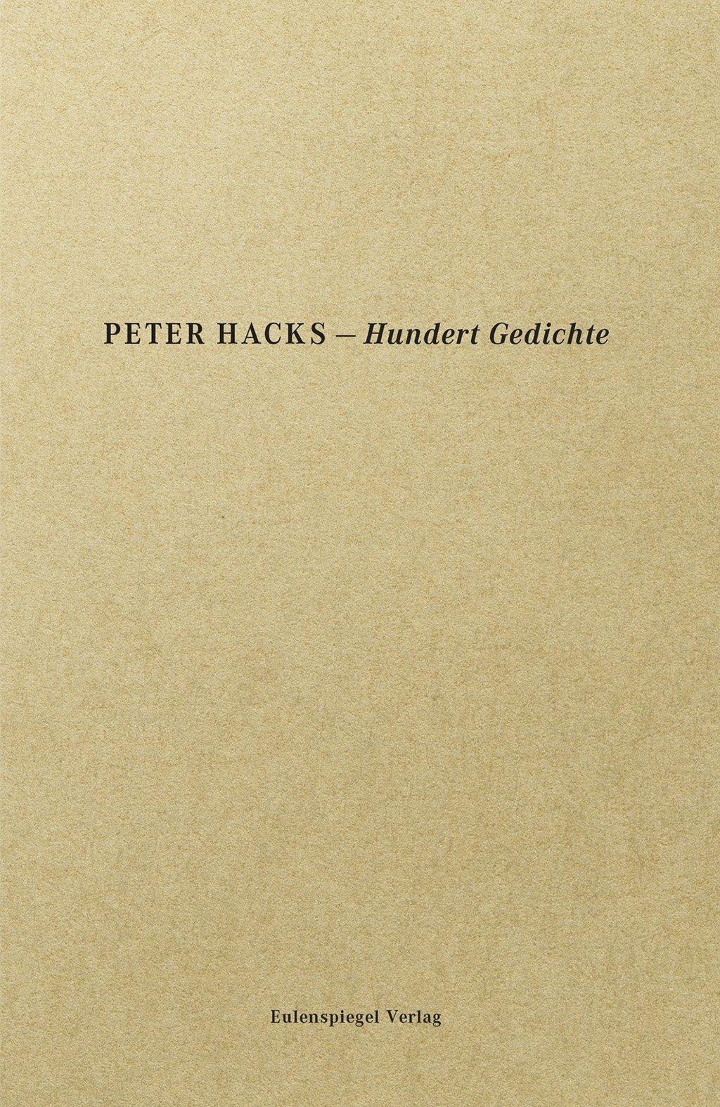 Vorderes Coverbild Hundert Gedichte