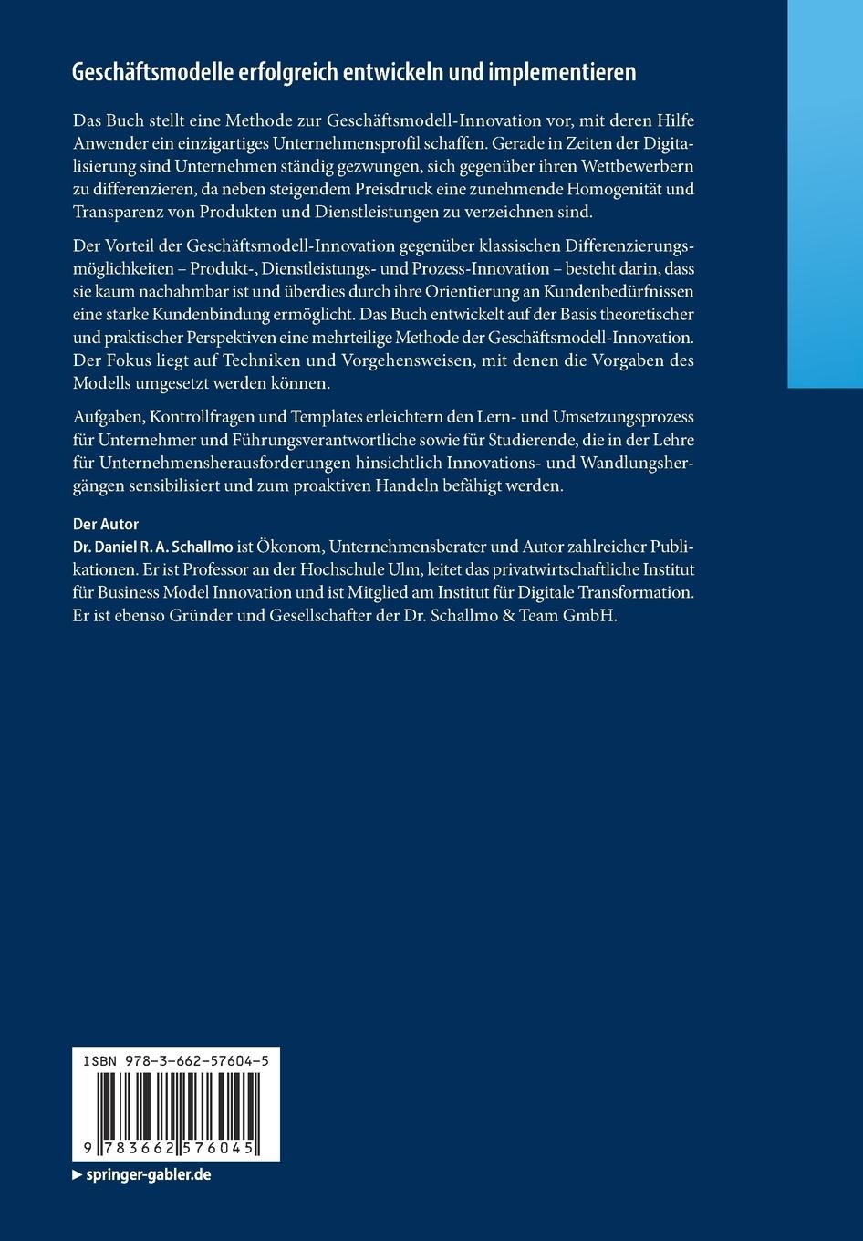 Rückseitencover Geschäftsmodelle erfolgreich entwickeln und implementieren