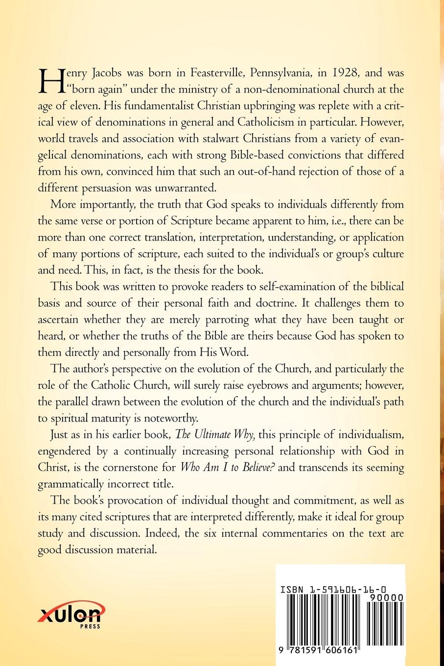 Rückseitencover Who Am I To Believe?