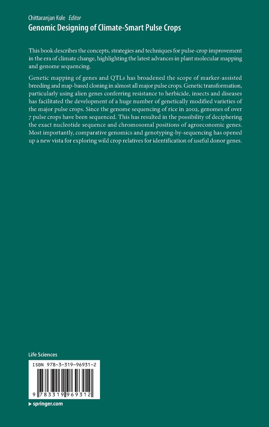 Rückseitencover Genomic Designing of Climate-Smart Pulse Crops