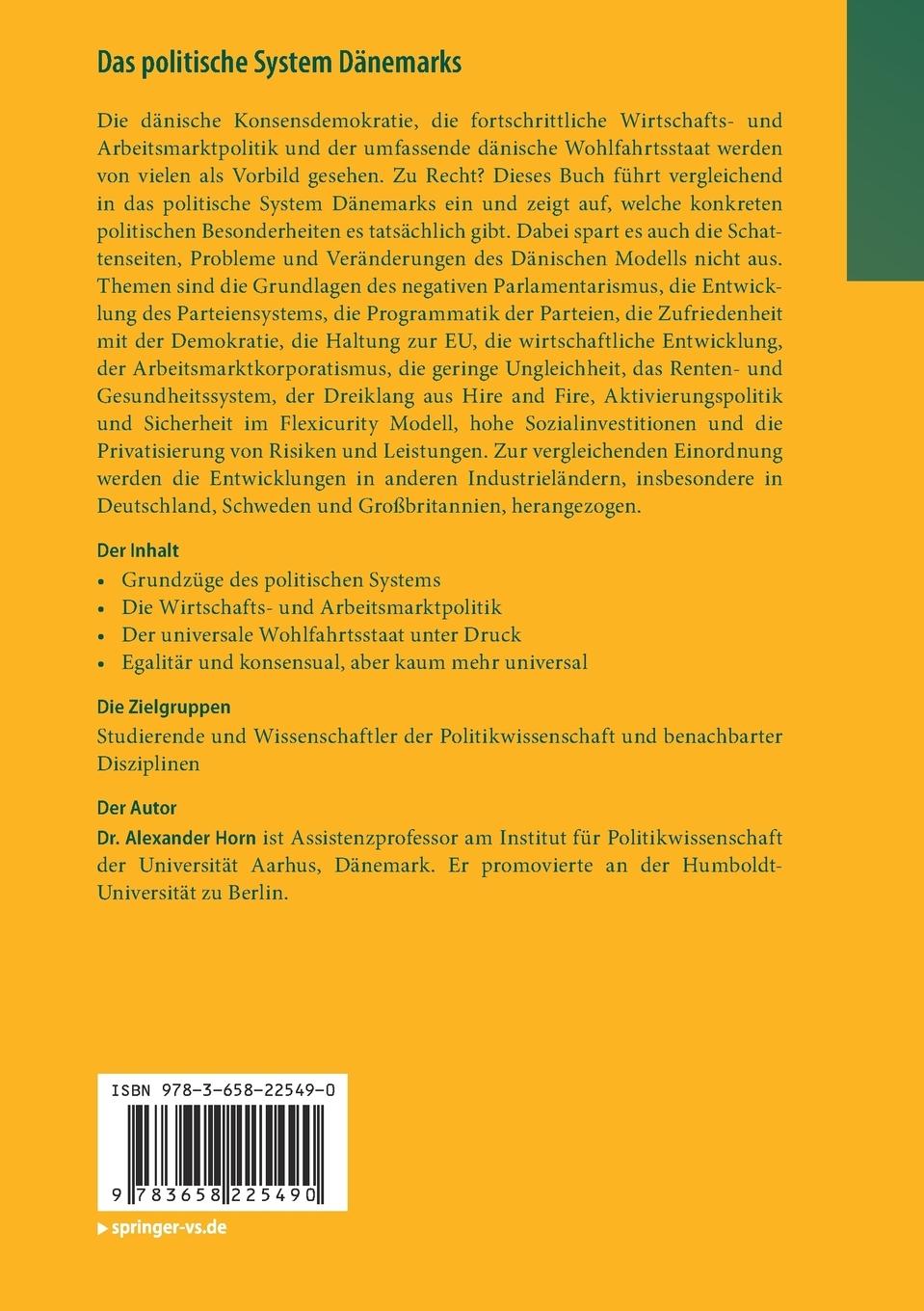 Rückseitencover Das politische System Dänemarks