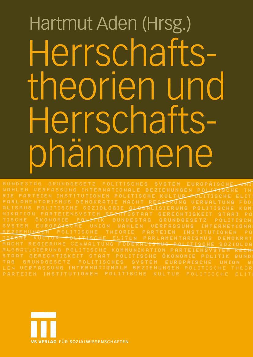Vorderes Coverbild Herrschaftstheorien und Herrschaftsphänomene