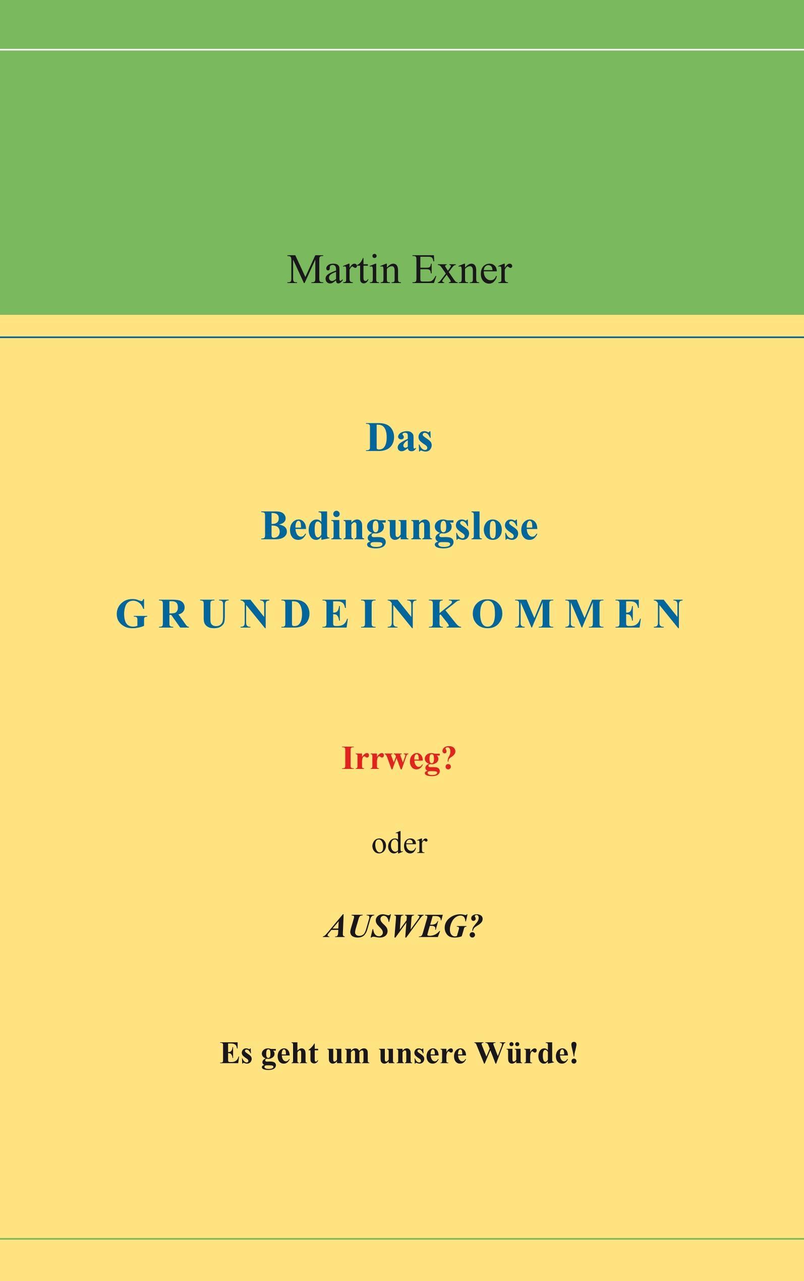Vorderes Coverbild Das Bedingungslose Grundeinkommen